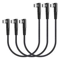 Kabel USB C ke USB C 100W 1ft 90 Derajat Kabel Tipe C Nilon Terjalin Sudut Kanan Kabel Pengisian Cepat USB C