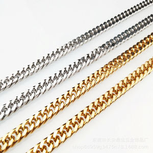 Collier chaîne Miami en acier inoxydable plaqué or 18 carats, style hip-hop cubain, vente en gros pour hommes et femmes - Product Image 6