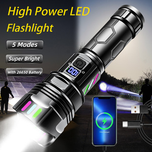 Hot Super Bright 5000Mah High <span class=keywords><strong>Lumens</strong></span> <span class=keywords><strong>Linterna</strong></span> USB Recargable <span class=keywords><strong>Led</strong></span> Antorcha Luz <span class=keywords><strong>Linterna</strong></span> táctica - Product Image 3