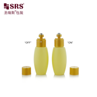 Bouteille à bille en plastique HDPE mat personnalisée avec bouchon rotatif marche/arrêt pour les liquides de massage et de soin de la peau