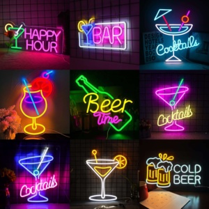 <strong>Neon</strong> Light Custom bar Decoration Ambiance Internet Celebrity Background Wall <strong>Beer</strong> Cocktail Shaped <strong>Sign</strong> - Product Image 3