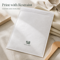 Bolsa de Embalaje de Prendas de Vestir de Papel Glassine Mate con Logotipo Personalizado, Plegable y con Embalaje Interior, para Equipos de Abastecimiento de Ropa