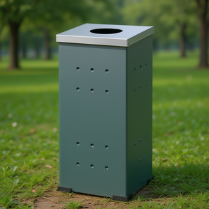 Papelera Cuadrada Oxidon 2205 Waste <b>Bin</b> Outdoor Use - Product Image 3