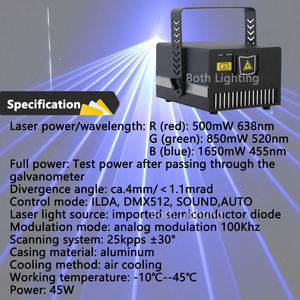 Les deux éclairages <span class=keywords><strong>Animation</strong></span> haute puissance 3W RGB <span class=keywords><strong>Dj</strong></span> Lights Laser Club Show DMX/SOUND/AUTO mariage <span class=keywords><strong>DJ</strong></span> effets de scène configurations de mariage - Product Image 2