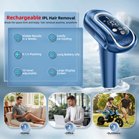 Épilateur laser IPL rechargeable haute énergie, portable sans fil avec refroidissement par glace, indolore, épilation permanente