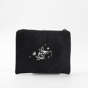 Recyclable Custom Logo Cotton Canvas Zipper Portable Lipstick Cosmetic Bags Canvas Makeup Cosmetic Pouch - Product Image 6
