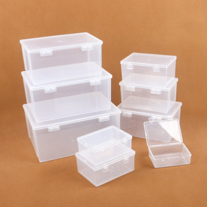 Transparent Plastic Storage Box <b>Set</b> Rectangle Dustproof Organizing Container For Jewelry <b>Toys</b> Accessories Home Office Desktop - Product Image 1
