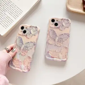 IMD Flower Phone Cover For IPhone 15 Pro Luxury Soft Tpu Bling Glitter Phone Case For IPhone 15 14 13 12 11