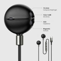 Auriculares USB-C OEM ODM con Chip de Decodificación Digital, Cómodos Auriculares Intrauditivos con Cable y Control Remoto Integrado para Música y Llamadas