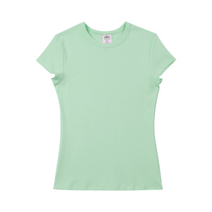 Sheines été tricoté Slim Fit femmes à manches courtes couleur mélangée T-shirt de <span class=keywords><strong>sport</strong></span> doux respirant PKU S-001 - Product Image 1