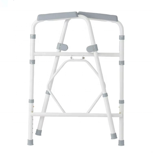 Msmt nhôm Y Tế Màu Xám Gấp Thép cạnh giường ngủ <span class=keywords><strong>commode</strong></span> ghế nhà vệ sinh di động 350 pound trọng lượng công suất với 7.5 QT. Xô - Product Image 6