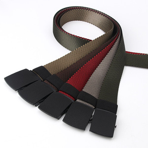 Ceintures à rayures en nylon de haute qualité pour hommes avec boucles en alliage de zinc à la mode essentielles pour l'élégance des affaires - Product Image 2