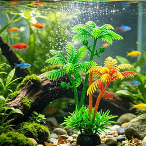 Mini Planta Artificial de Plástico de 10cm para Aquário, Grama Falsa para Decoração de Paisagem de Tanque de Peixes, Ornamento de Planta Aquática Verde Simulada - Product Image 5