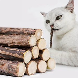 Gran oferta, juguetes de hierba gatera de madera Natural sin procesar, palos para masticar Silvervine Matatabi, movimiento interactivo, juguete para masticar dientes de gato para mascotas - Product Image 5