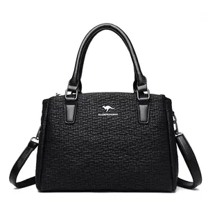 3 Layers Leather Luxury Handbags Women Bags Designer Handbags Women's Shoulder Bag Winter High Quality Big Casual Tote Bags