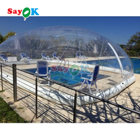 Grande tente à dôme transparente transparente Couverture de piscine gonflable transparente Tente à bulles Publicité Inflatables à vendre