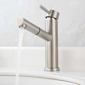 Grifo de Lavabo Hemans de Acero Inoxidable, Monomando, Válvula de Cerámica, Entrada de 20 mm, Agua Fría y Caliente, Grifo para Baño - Product Image 2