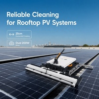 Система очистки солнечных панелей PV Cleaner System 12,000 м²/день IP65 X7 Pro: робот для влажной очистки солнечных электростанций большой площади