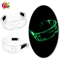 Lunettes brillantes avec lumières LED colorées, lunettes clignotantes, décoration de fête, en plastique, pour les jeunes