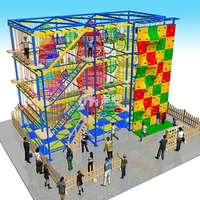 Domerry Métal Nylon Équipement d'amusement Cours de corde adapté aux enfants Cadre d'escalade pour parc d'aventure pour les événements de centre commercial