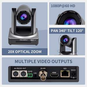 Caméra PTZ FEELWORLD NDI20X avec suivi automatique, zoom 20x, 1080p 60fps, NDI HDMI 3G-SDI USB pour diffusion en direct d'église, service OEM - Product Image 3