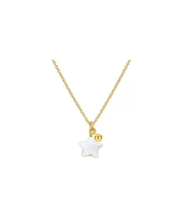 S925 Sterling Silver Star Shell Iridescent White Butterfly, Minimalist Aesthetic Style Collarbone Necklace