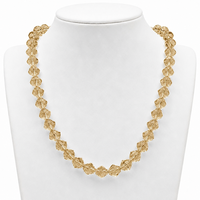 Perles Bicones Facettées en Nougat Clair 4mm, Perles Libres avec Trou pour Jardin, Verger, Précipice, Terrasse, Véranda et Serre