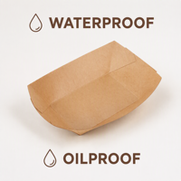 Boîte en papier kraft jetable pour aliments, plateau personnalisé imprimé pour frites, nachos, hot-dogs, snacks à emporter