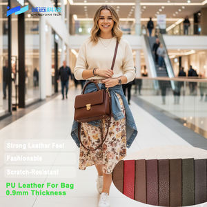 Cuero sintético con patrón de lino Owen, resistente al desgaste y a los arañazos, de 0.9 mm, dramático y elegante, para bolsos de cuero sintético - Product Image 1