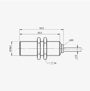 Capteur de proximité inductif MT-B alluff BES008F, M18, portée 8 mm, PNP NO, câble PVC, montage encastré BES M18MI-PSC80B-BV03 - Product Image 5
