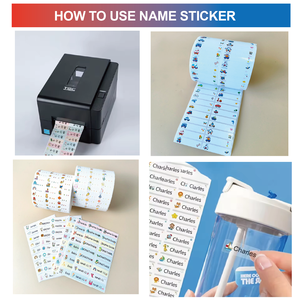 Hot Bán Tự Dính Dễ Thương Phim Hoạt Hình Tên Thẻ Sáng Tạo Không Thấm Nước Có thể Ghi Tên Nhãn Dán Rõ Ràng Phim Hoạt Hình Tên Nhãn Dán Cuộn - Product Image 3