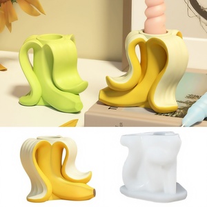 TangChu Stacked Fruit Candle Holder Silicone Mold DIY Strawberry Banana Grape Scented Irregular Shape Individually <b>Wrapped</b> - Product Image 3
