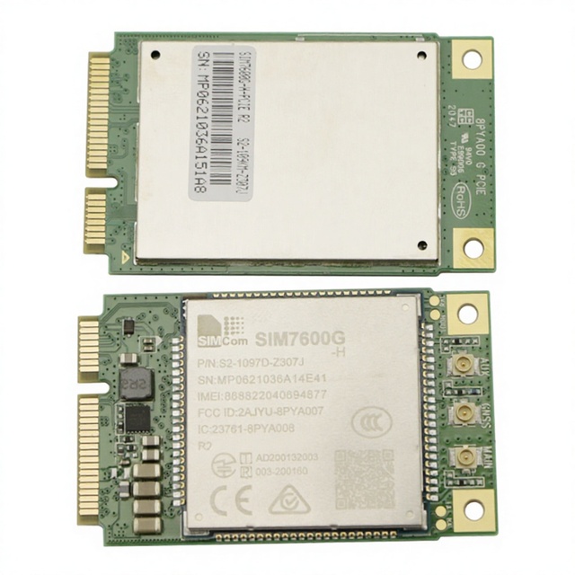 SIM7600G-H-PCIE Multi-band LTE-FDD/LTE-TDD/HSPA+/UMTS/EDGE/GPRS/GSM Module SIM7600G-H (LCC) with PCIE Adapter Board