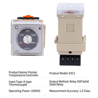 Contrôleur de température intelligent PID réglable par bouton XRKC E5C2, type K, 0-200 ℃ /0-400 ℃   Contrôleur de température industriel