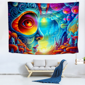 Yoga psychedelic tường treo tấm thảm chăn đầy màu sắc thăng hoa tùy chỉnh tường trang trí thiên hà tấm thảm - Product Image 6