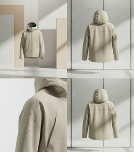 Chaqueta de Hombre para Exteriores con Capucha, Elegante |   Cuello alto con estampado de letras |   Versátil y de Alto Rendimiento para Senderismo, Camping y Viajes - Product Image 5