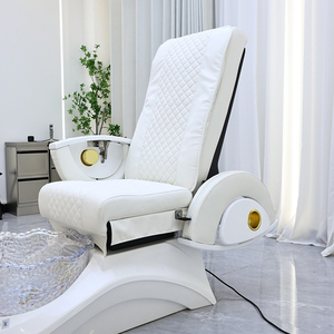 Nuova Poltrona Massaggiante per Pedicure Bianca, Seduta Reclinabile Elettrica di Lusso Moderna per Salone di Bellezza e <span class=keywords><strong>Spa</strong></span> con Vasca Idromassaggio Senza Tubi - Product Image 2