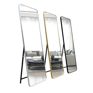 Heap-Espejo largo <span class=keywords><strong>de</strong></span> aluminio cepillado con soporte, 40x150 50x165 60x180, longitud completa - Product Image 1