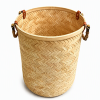 Panier à linge en bambou tressé à la main, moderne et écologique, respirant, multi-usages, pour le rangement des vêtements dans la chambre et la salle de bain, OEM