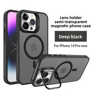 X323 New Luxury Magnetic Shockproof <b>Pc</b> Wireless Charging Phone Case for Iphone 16 15 14 13 Pro Max Tpu <b>Stand</b> Hard Cover 17 Pro M - Product Image 2
