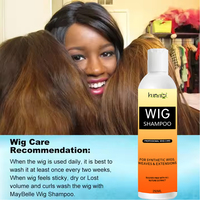 Coffret Professionnel de Shampoing et Revitalisant pour Perruques Humaines et Synthétiques Favorise la Douceur l'Éclat et le Démêlage – Outil d'Extension Capillaire