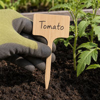Label Tanaman Bambu Tipe-T Modern Haihua HH236 3 Ukuran - Aksesoris Berkebun Ramah Lingkungan yang Dapat Digunakan Kembali untuk Penanda Taman & Pertanian
