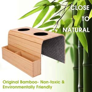 Tendance WDF bambou canapé accoudoir plateau de rangement accoudoir canapé porte-gobelet caboteur plateau canapé <span class=keywords><strong>table</strong></span> avec deux compartiments - Product Image 3