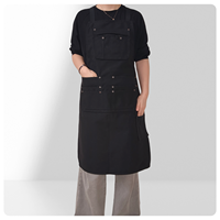 Tablier de Barbier en Toile Sans Manches avec Multiples Poches pour Coiffeur Homme Femme, Vêtements de Travail Personnalisables Imprimés