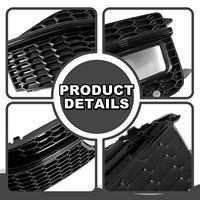 Cubierta de Faro Antiniebla de Plástico Estilo Sline de PNB Sport para Audi A4/S4 B8.5 (2013-2016), Nueva Barra Negra S-line A4L, 1 Año de Garantía