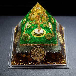 Nature Rerin 15cm Crystal Yellow Citrine Wealth Tree Pyramid Geomancy 3-Tier Money Magnet for Office & Business Success - Product Image 3