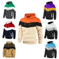 Logo personalizzato con cappuccio in poliestere cotone Color Block Logo Design Hoddies uomo Anti-Pilling produttore di abbigliamento Club festa di compleanno