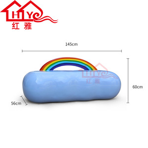 <span class=keywords><strong>Panca</strong></span> Arcobaleno Moderna Creativa in Fibra di Vetro, Sedia <span class=keywords><strong>da</strong></span> <span class=keywords><strong>Esterno</strong></span> per il Tempo Libero Pubblico, Sgabello a Nuvola per Parco, Centro Commerciale, Strada, Patio, Area d'Attesa Commerciale - Product Image 6