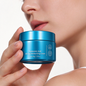 Crème hydratante douce pour le visage contenant de l'acide hyaluronique multi-sources, du squalane et du lysat de ferment de lactobacillus - Product Image 2
