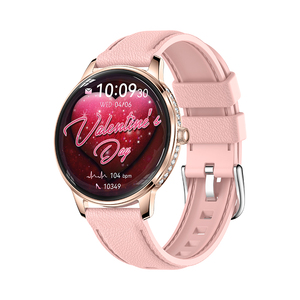 Nouvelle montre connectée classique AMOLED HK38 pour femmes, écran de 1,19 pouce, décoration en diamant, corps fin, couleur or argent, montre connectée - Product Image 6